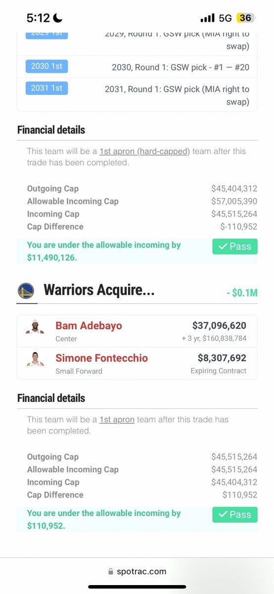 Tried to keep Podz on the Warriors in this deal what do you think?