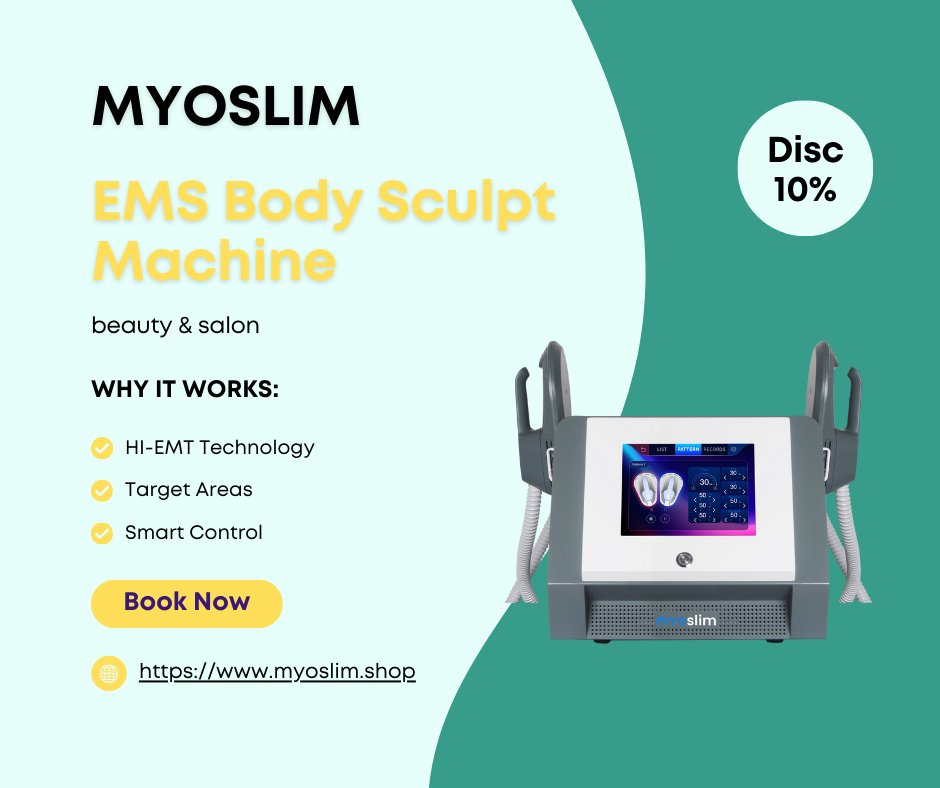 MYOslim's tweet image. Stop dreaming. Start GLOWING. ✨
Tired of 'before' &amp;amp; stuck in the 'after'? Our EMS Body Sculpt Machine is your fast-forward button to a sexier you. 🔥
Build muscle, burn fat, and tighten skin while you chill. High-tech magic is real, baby.
#BodySculpt #EMSTechnology