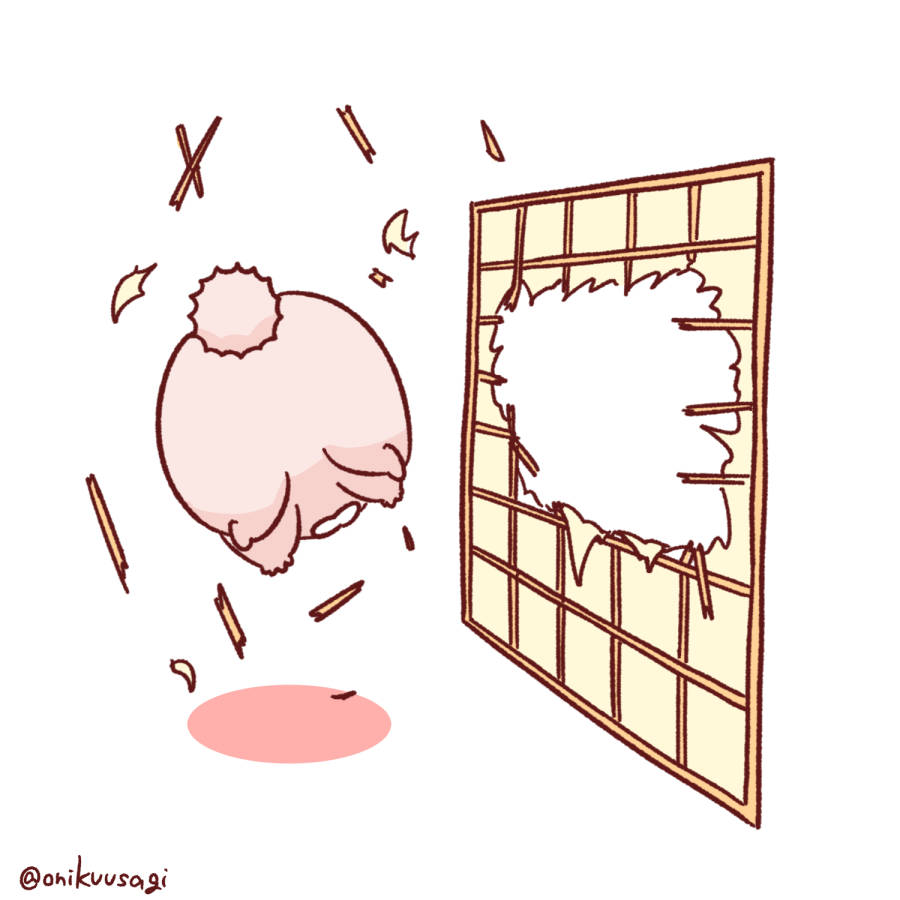 ぶち破るおにくうさぎ