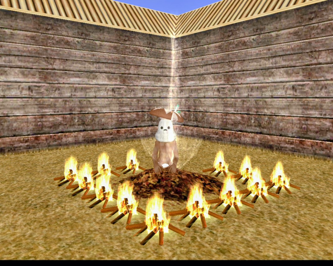 心頭滅却すれば火もまた涼し…

さぁ！ボクの顔をお食べ！！

貝殻わっしょい！貝殻わっしょい！
♪└(ﾟ∀ﾟ└)　(┘ﾟ∀ﾟ)┘♪

#トーラム #ビモショ