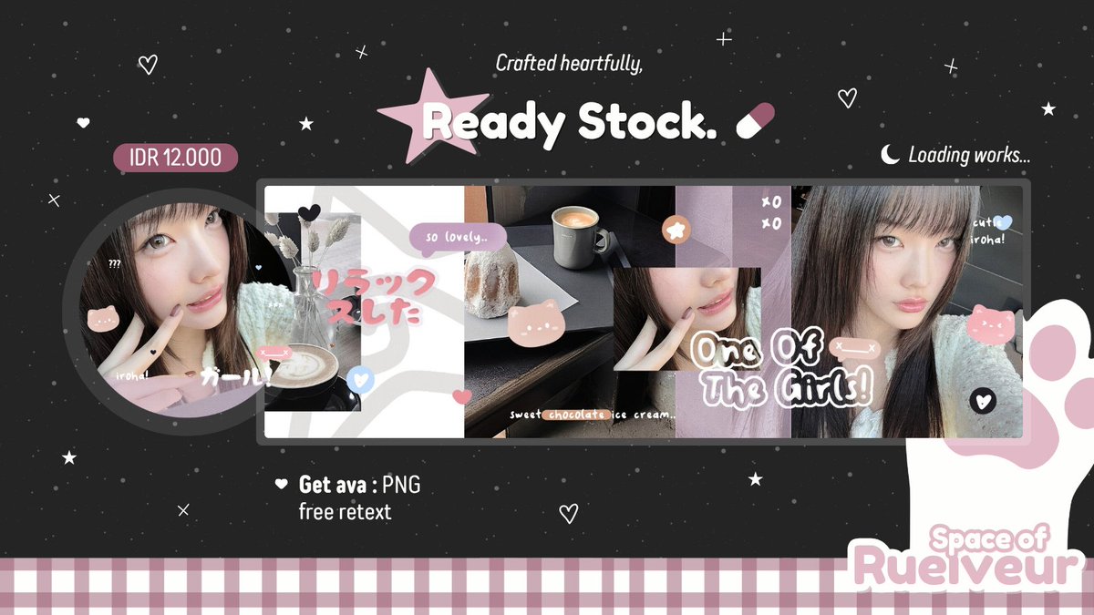 ┈─ help rt? thankyou! 😼

halo rue ada layout haewon, miyeon, anna, iroha🐈‍⬛ prici tertera di pict dan siap dijemput 'free retext' grab yours <3 

[ #zonauang ]