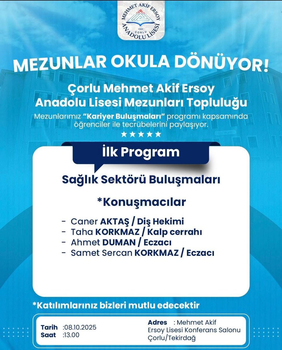 Çorlu Mehmet Akif Ersoy Anadolu Lisesi (@corlumakif) on Twitter photo 