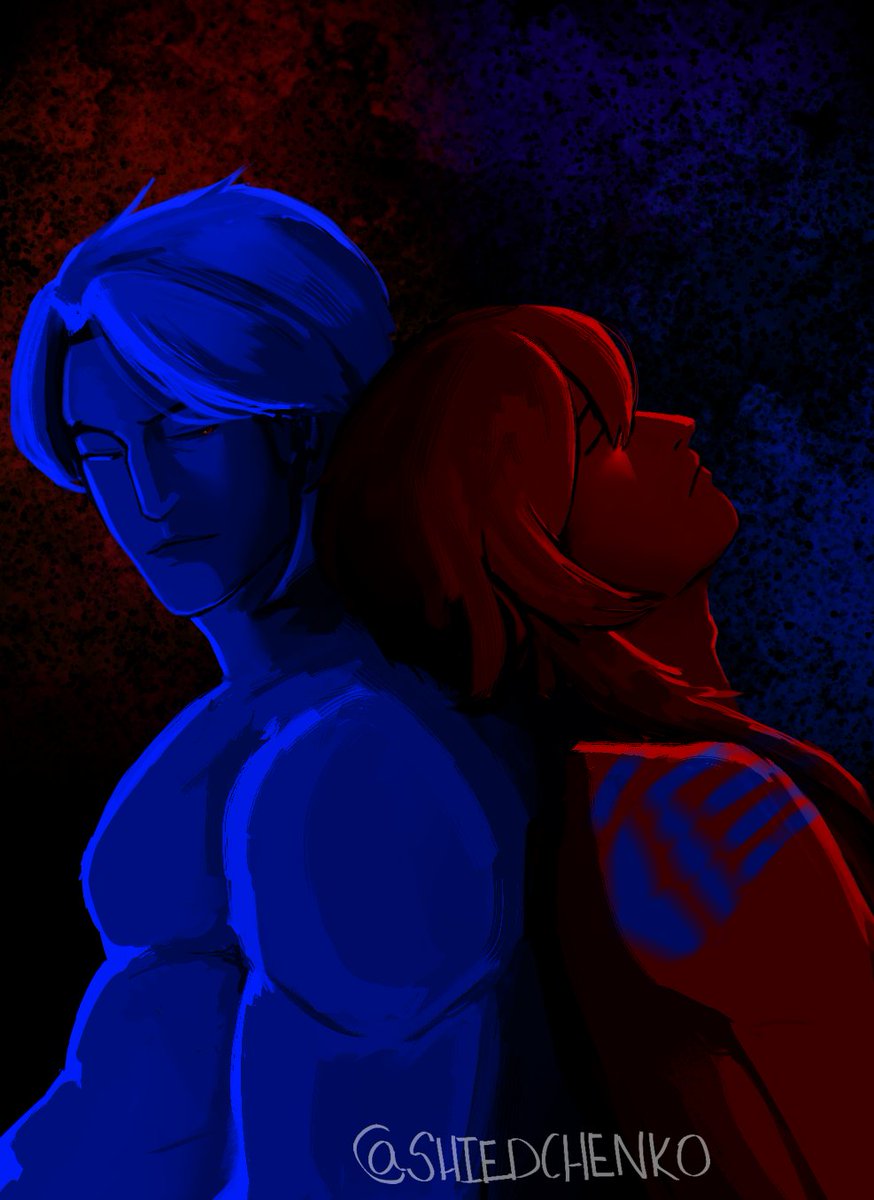 Day 8 - Red &amp; Blue
#kayntober2025 #Kayn #Ezreal #Ezkayn