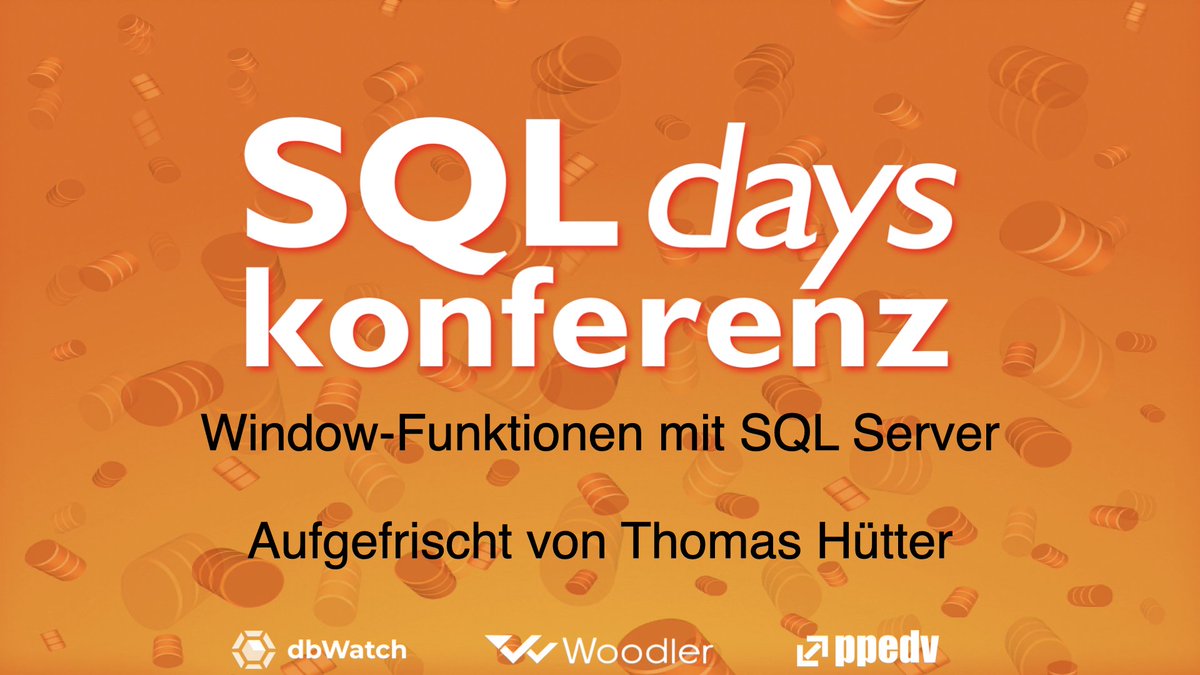 DerFredo's tweet image. Auf den #SQLDays und nach der Mittagspause noch nichts vor?
Um 13:00 Uhr gibt's im großen Saal Window-Funktionen zum Nachtisch. Bis gleich! 😉 @ppedvEvents