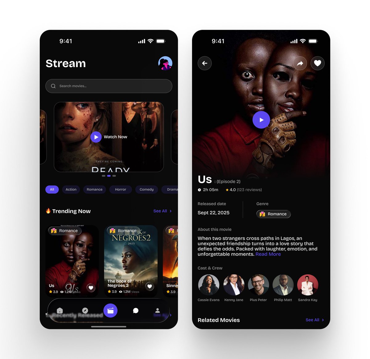 Keira_ui's tweet image. Feedback are welcome ✨

#uidesign #streaming #movies