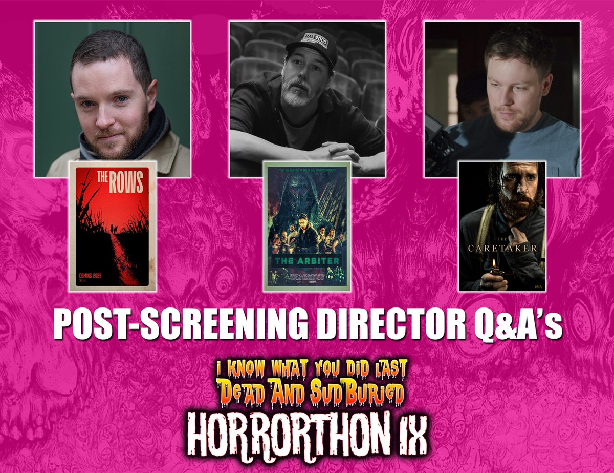 deadnsudburied's tweet photo. This year we're hosting live Director Q&amp;A's with...
Seth Daly of THE ROWS on Friday
Marc V Price of THE ARBITER on Saturday
Luke Tedder of THE CARETAKER on Sunday 
..If you love movies, these Q&amp;A's are so interesting so please come along! All the info at https://t.co/frMWmzOb5V https://t.co/ZIJZA6IFPP