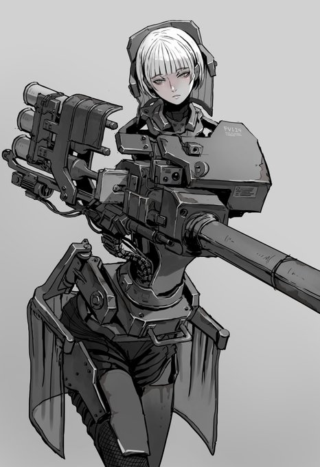 定期的にこういう人体形状とどめない
メカ娘描いてたこと思い出さないと
劣化していく気がする。 