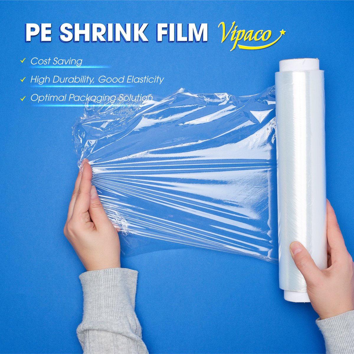 VIPACOPhoNoiA's tweet image. PE SHRINK FILM – SMART, DURABLE, COST-EFFECTIVE
✅ Cost Saving 
✅ High Durability, Good Elasticity safe and secure during transportation.
✅ Optimal Packaging Solution 
#Vipaco #PEShrinkFilm #PackagingSolution #PEFilm #IndustrialPackaging