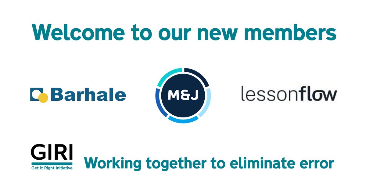 GIRI_UK's tweet image. New member announcement!

Please welcome Barhale, Lessonflow and M&amp;amp;J Evans Construction Limited to GIRI.

We look forward to working with you to eliminate avoidable error in construction.

Full story: getitright.uk.com/news/new-membe…

#construction #rightfirsttime #errorreduction
