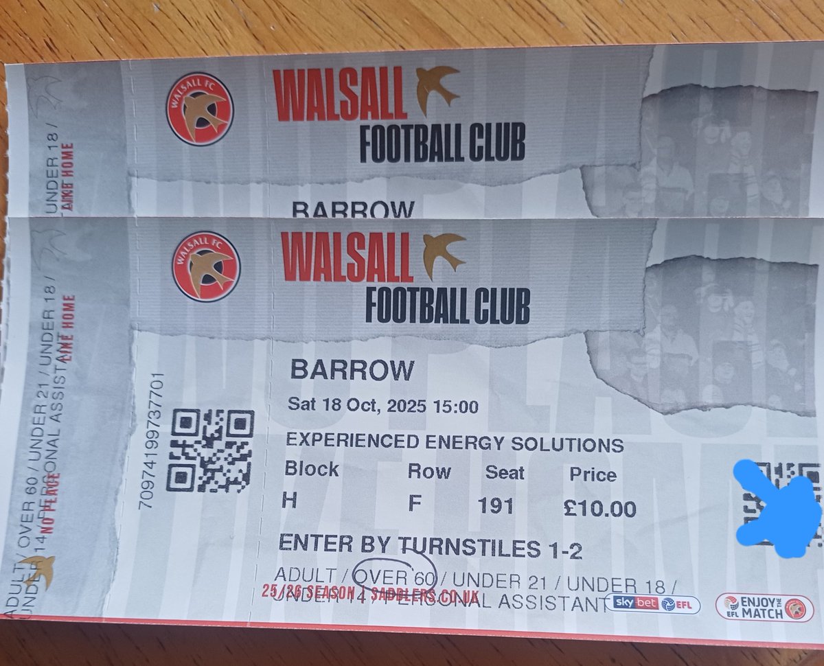 Jamie, Barrovian in Exile (@jamiezigger) on Twitter photo Brilliant, walk in the door after a while away and the <a href="/WFCOfficial/">Walsall FC</a> tickets are waiting for me. Many thanks to Dave and the ticket office crew, as always <a href="/BarrowAFC/">Barrow AFC</a>
Shame about the ko change <a href="/OfficialOAFC/">Oldham Athletic</a> as it precludes my attendance #barrow #barrowafc #barrowfans #awaydays Brilliant, walk in the door after a while away and the <a href="/WFCOfficial/">Walsall FC</a> tickets are waiting for me. Many thanks to Dave and the ticket office crew, as always <a href="/BarrowAFC/">Barrow AFC</a>
Shame about the ko change <a href="/OfficialOAFC/">Oldham Athletic</a> as it precludes my attendance #barrow #barrowafc #barrowfans #awaydays