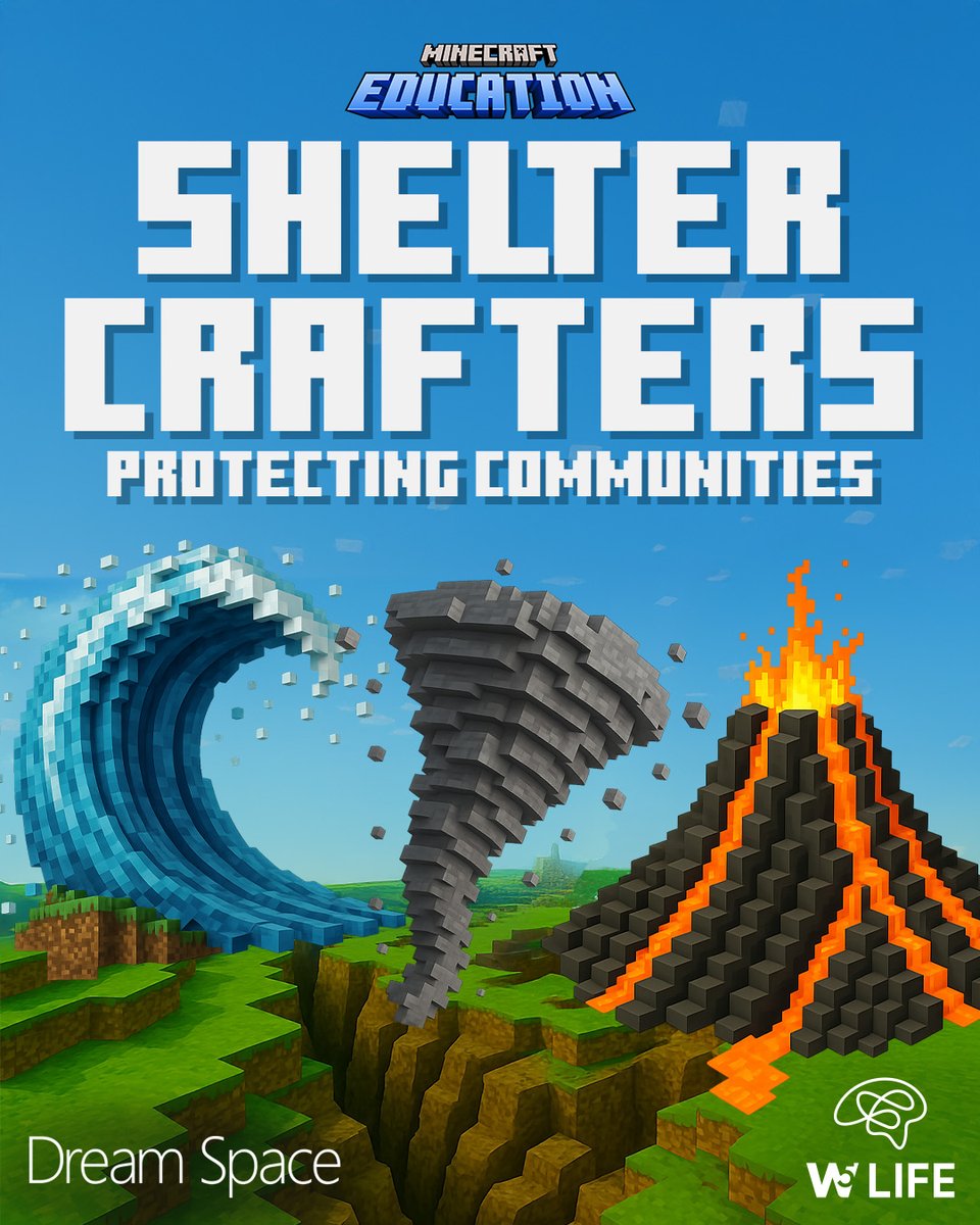 📣 Teachers, could your school be crowned champion of the Dream Space Minecraft Education Competition - Shelter Crafters: Protecting Communities? 🌍

🕓 Register by 13 October
💻 Free teacher training on 5 November

👉 Sign up now: bit.ly/W5LIFE-Shelter…
#MSDreamSpace <a href="/MS_eduIRL/">Microsoft Education Ireland</a>