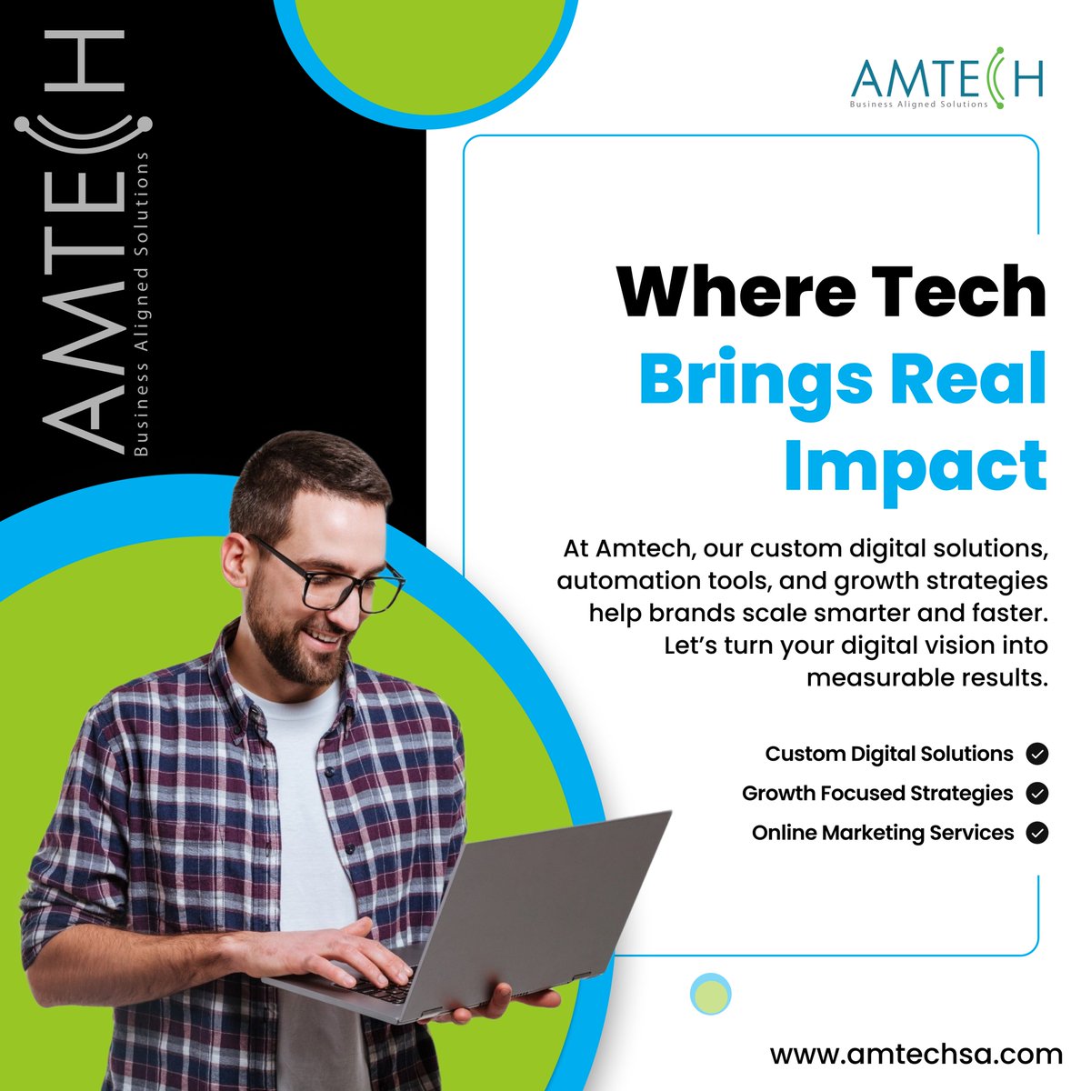 AmtechITS's tweet image. Where Tech Brings Real Impact!
At Amtech, we build digital solutions and automation tools that help brands grow smarter and faster.
Let’s turn your digital vision into measurable success. 
#DigitalTransformation #TechInnovation #Amtech