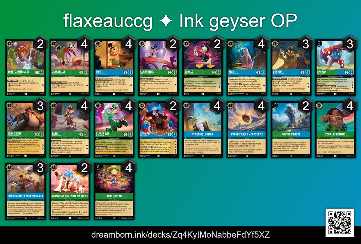 Flaxeau's tweet image. De retour du DLC Bologne : Top 32 &amp;amp; qualif EU 🔥
Score : 10-2, je finis 19e avec BV Ink Geyser, teché pour battre BP.
Seuls doutes : nombre de Donald V/B et une 4e JS.
Merci à la Team HEX⚡️ &amp;amp; aux Brestois 💪 pour les tests et discussions !