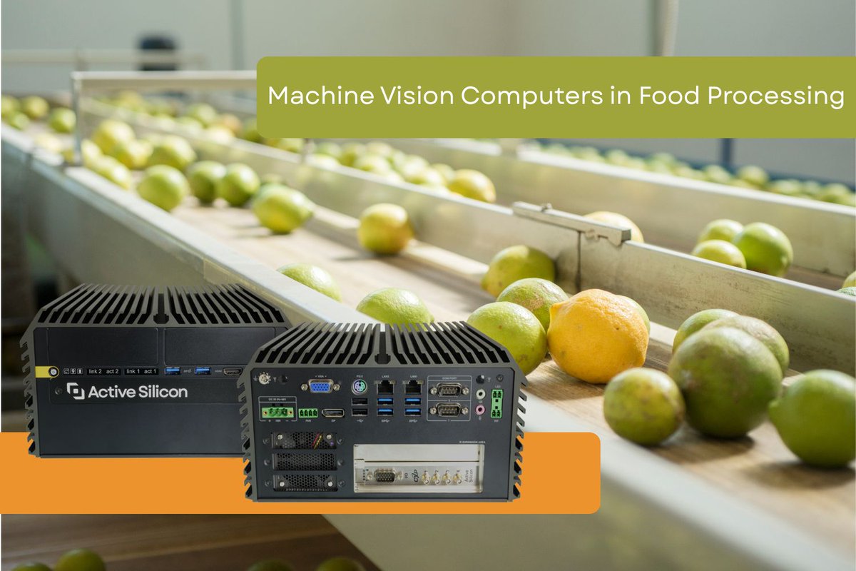 ActiveSilicon's tweet image. Want to optimize your #FoodProcessing production? #MachineVision computers deliver consistent quality control at speeds no human inspection can match.
Read our blog to understand selecting a #MachineVisionComputer for your system: tinyurl.com/mv-food-proces…