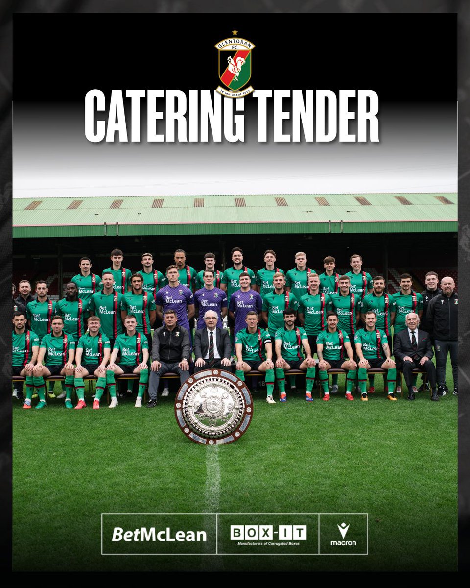 𝗖𝗮𝘁𝗲𝗿𝗶𝗻𝗴 𝗧𝗲𝗻𝗱𝗲𝗿 𝗢𝗽𝗽𝗼𝗿𝘁𝘂𝗻𝗶𝘁𝘆 | 𝗚𝗹𝗲𝗻𝘁𝗼𝗿𝗮𝗻 𝗙𝗼𝗼𝘁𝗯𝗮𝗹𝗹 𝗖𝗹𝘂𝗯

Glentoran Football Club is delighted to invite submissions for a Catering Tender to supply and deliver nutritious, high-quality meals for our First Team Players, Playing Staff and