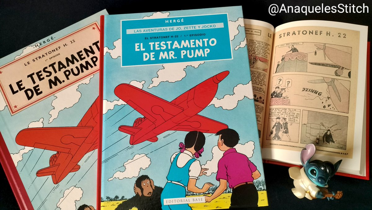 ¡Qué gustazo volver a tener traducidas las aventuras de Jo, Zette y Jocko gracias a <a href="/EditorialBaseES/">Editorial Base (ES)</a>!
De momento ya está disponible 'El testamento de Mr. Pump', primera parte de 'El Stratonef H-22'...
¡A disfrutar con Hergé más allá de las aventuras de Tintín!