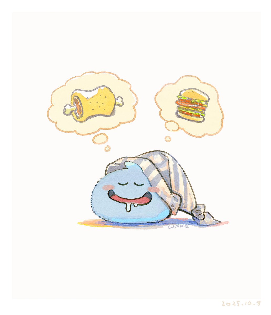 hld_doreko's tweet image. ジェラピケスライムは ねむっている...
おいしいゆめを みているようだ🍖 ₍Ꙭ̂₎💤