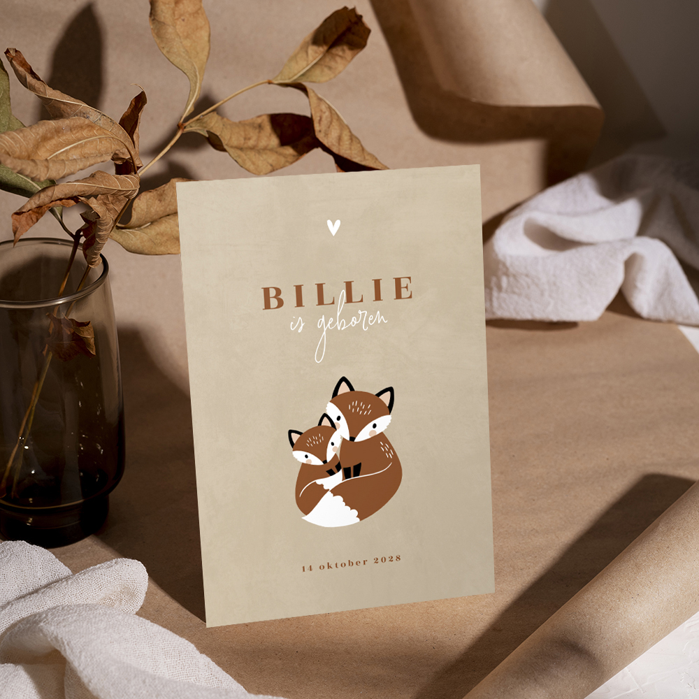 Laat je hart smelten door het schattige #geboortekaartje met twee vosjes. Dit kaartje is een perfecte keuze om de komst van jullie #baby aan te kondigen.
koningkaart.nl/geboortekaartj…
