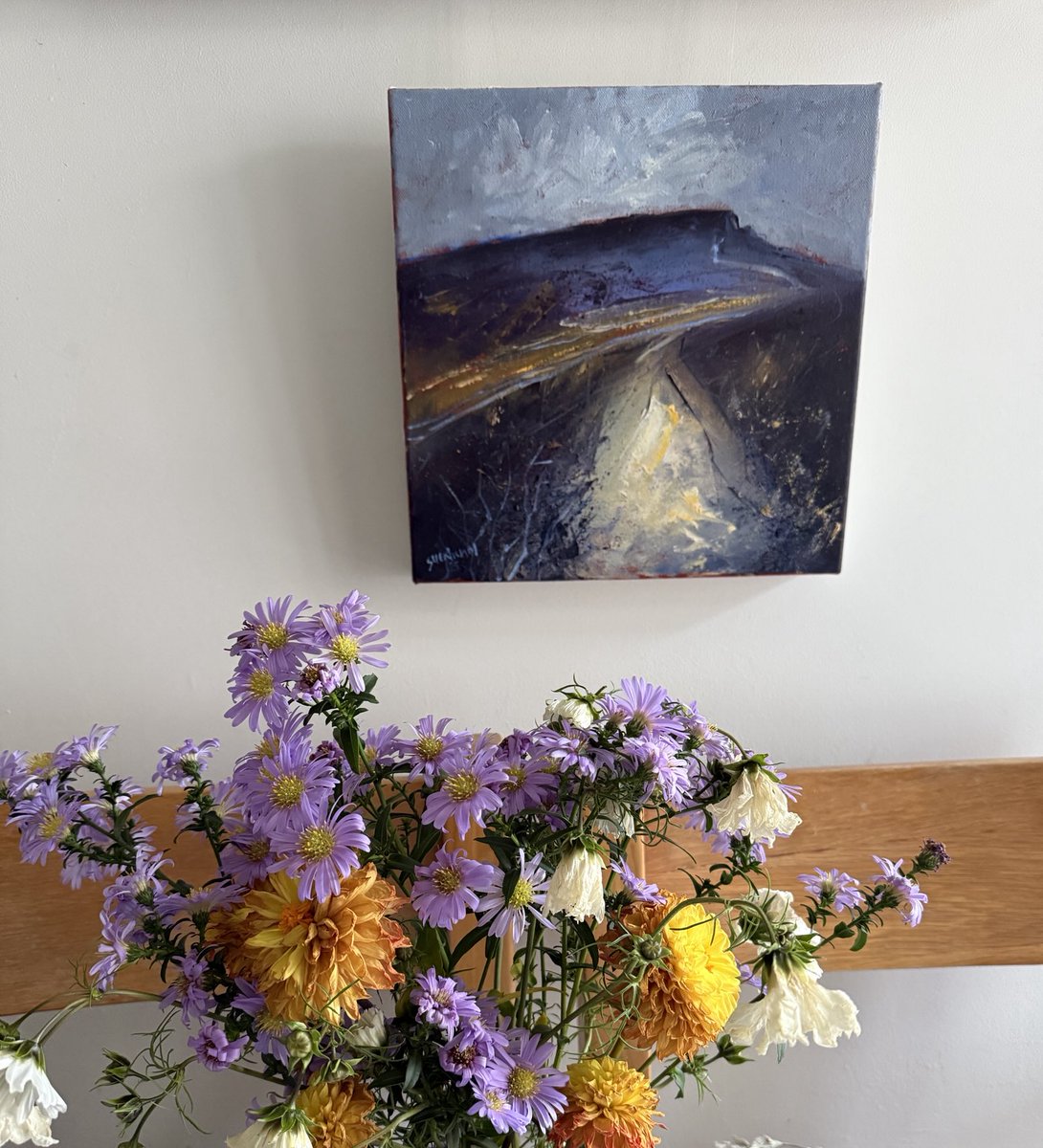 staithesartist's tweet image. An #autumnal #HiggerTor ready to go to a new home. Could it be yours? 12x12” block canvas £225 inc p&amp;amp;p in UK