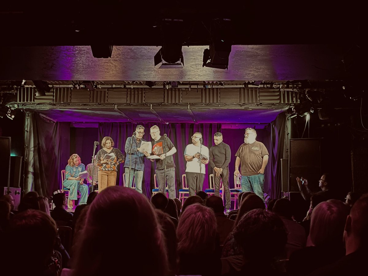 Was great fun seeing <a href="/FagsMagsandBags/">Fags, Mags & Bags</a> recording in front of an audience last night at <a href="/OranMorGlasgow/">Òran Mór</a> thanks to writers and stars@govindajeggy and Donald McLeary plus cast <a href="/HildaBaker/">Mina Anwar</a> Julie Wilson-Nimmo <a href="/OmarRaza/">Omar Raza</a> Stuart Cairns, Shusheel Kumar and Tom Urie producer <a href="/gusman/">gus beattie</a>