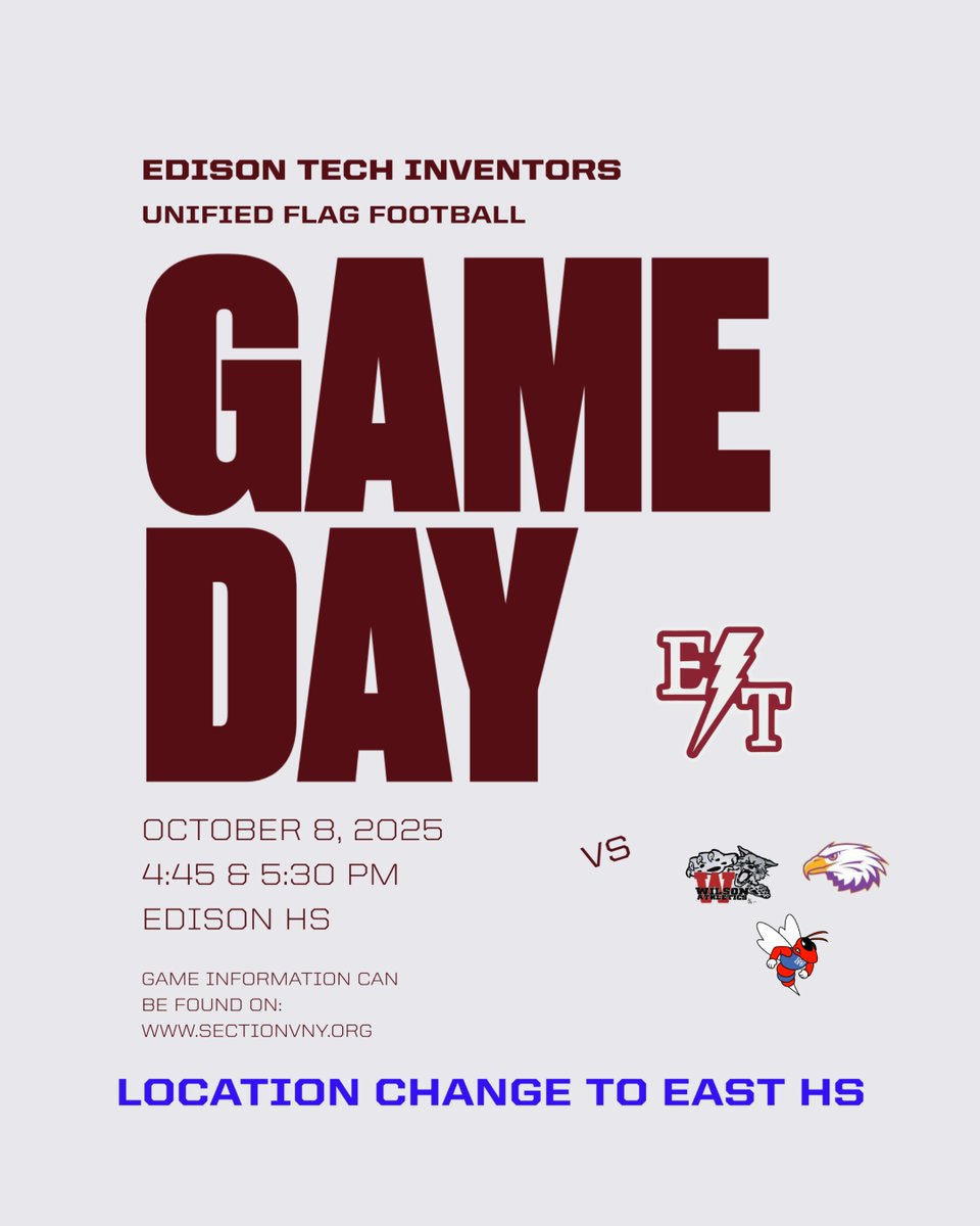 EDTechAthletics's tweet image. GAMEDAY @EdisonTechRCSD @jacobscott101 @RCSD_Athletics @RCSDNYS @johnson_camaron @PrimetimeBall_ @sectionv_news @PickinSplinters @SecVAthletics @sectionvunified @HouseofRocSport @EastEpo @RCSDWilsonComm @RCSDMonroe