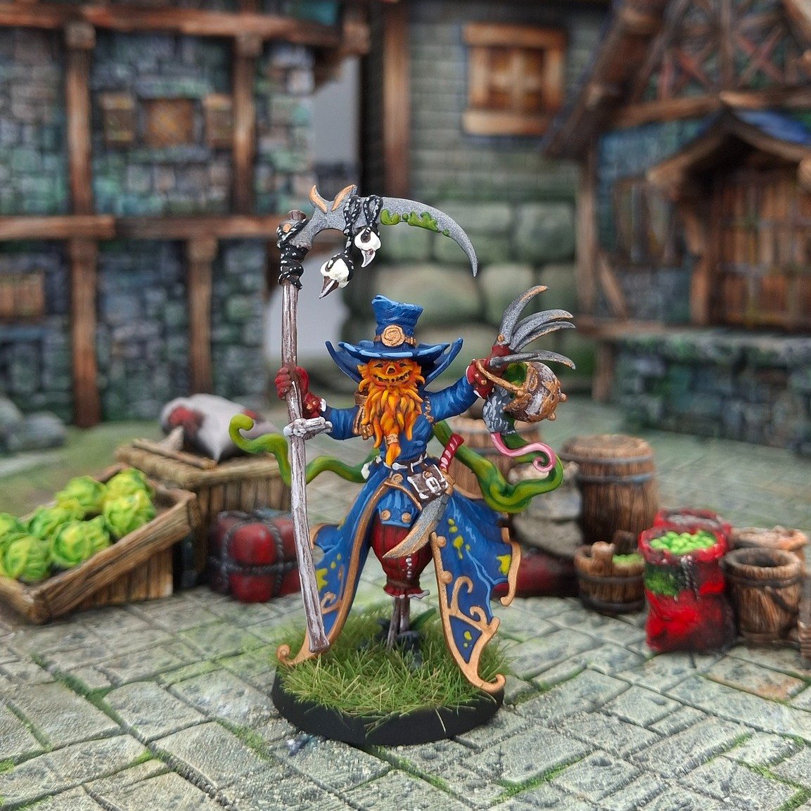 Autumn has only just begun, but Sir Baghead, the Obsessed Scarecrow is already preparing for the Last Harvest Festival.

#LegendsOfSignum #halloveen #Scarecrow #miniatures #miniaturepainting #paintedminiatures #dndbard #dndminiatures #LegendsOfSignumWarseer  #aos #signumgames