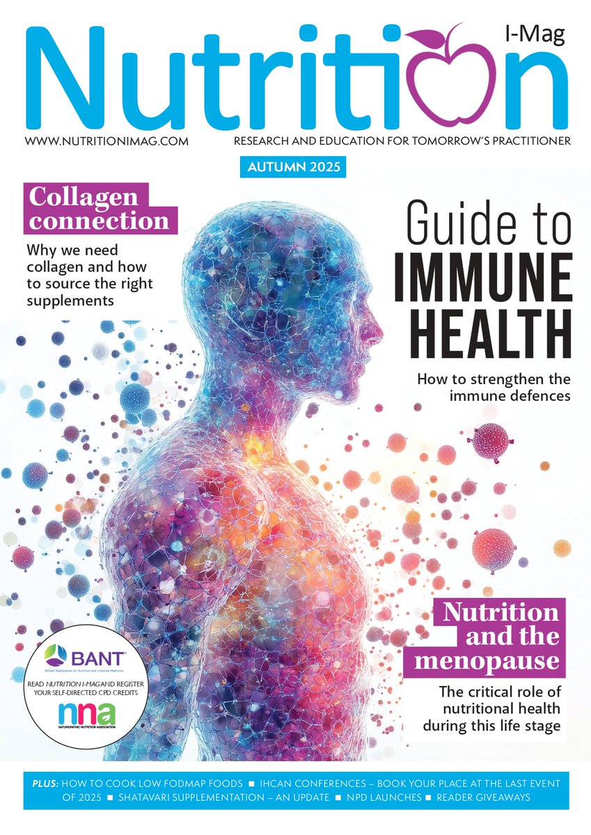 Autumn issue out now✨Free to read online 👉nutritionimag.com/imag/imagautum…

Featuring:
- Latest news, research and products in the nutrition world
- Guide to immune health
- Nutrition and the menopause
- Why we need collagen 
- Benefits of shatavari

#CPD #nutrition #nutritionaltherapy