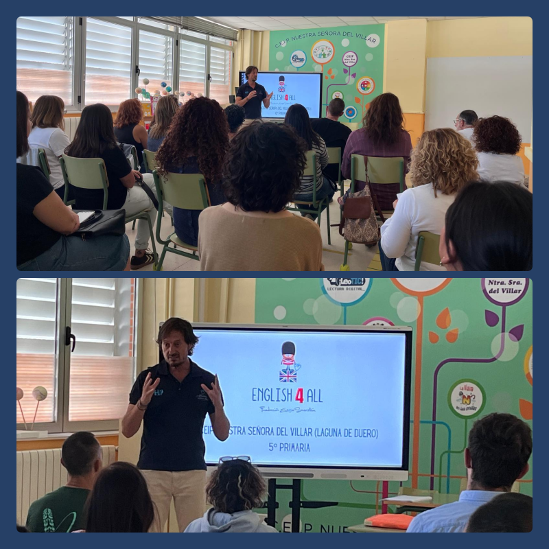 ColeNSVillar's tweet photo. Sesión informativa para familias: Inmersiones lingüísticas para 5º y 6º EP. 🇬🇧

#bilingual #bilingües #yosoydeidiomas #bilingüescyl #CentrosEducacyl #English4All #LanguageImmersion @CFPIdiomas @ESFundacion https://t.co/6Z4ZkoHNtp