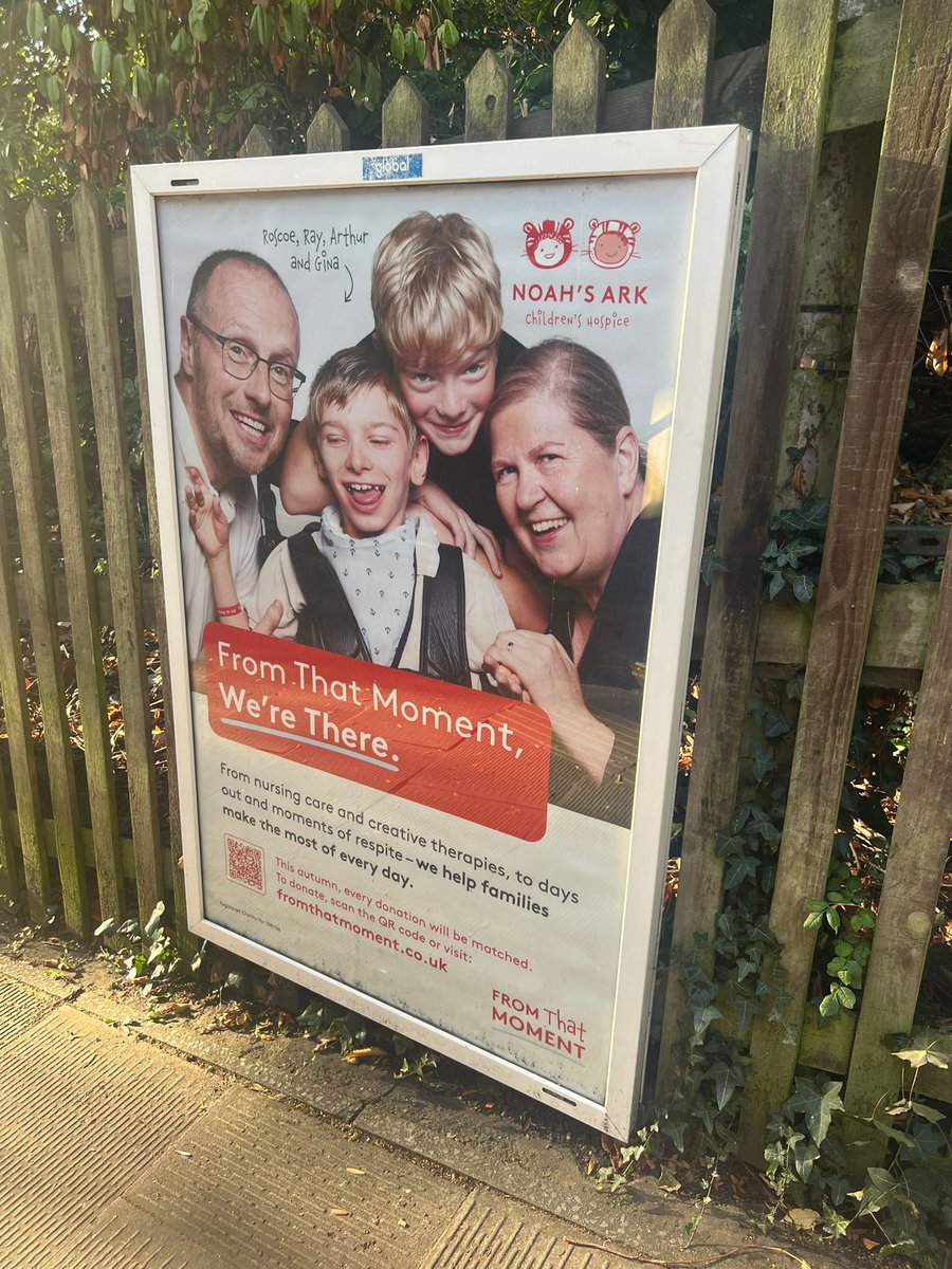 NoahsArkHospice's tweet photo. Spotted in Barnet! 📢

Our flagship campaign, From That Moment, is lighting up North and Central London!

From now until 13th October, your donations will be DOUBLED!

Show your support, visit our website: https://t.co/Wsrcie54UN https://t.co/Ke2K304m6x