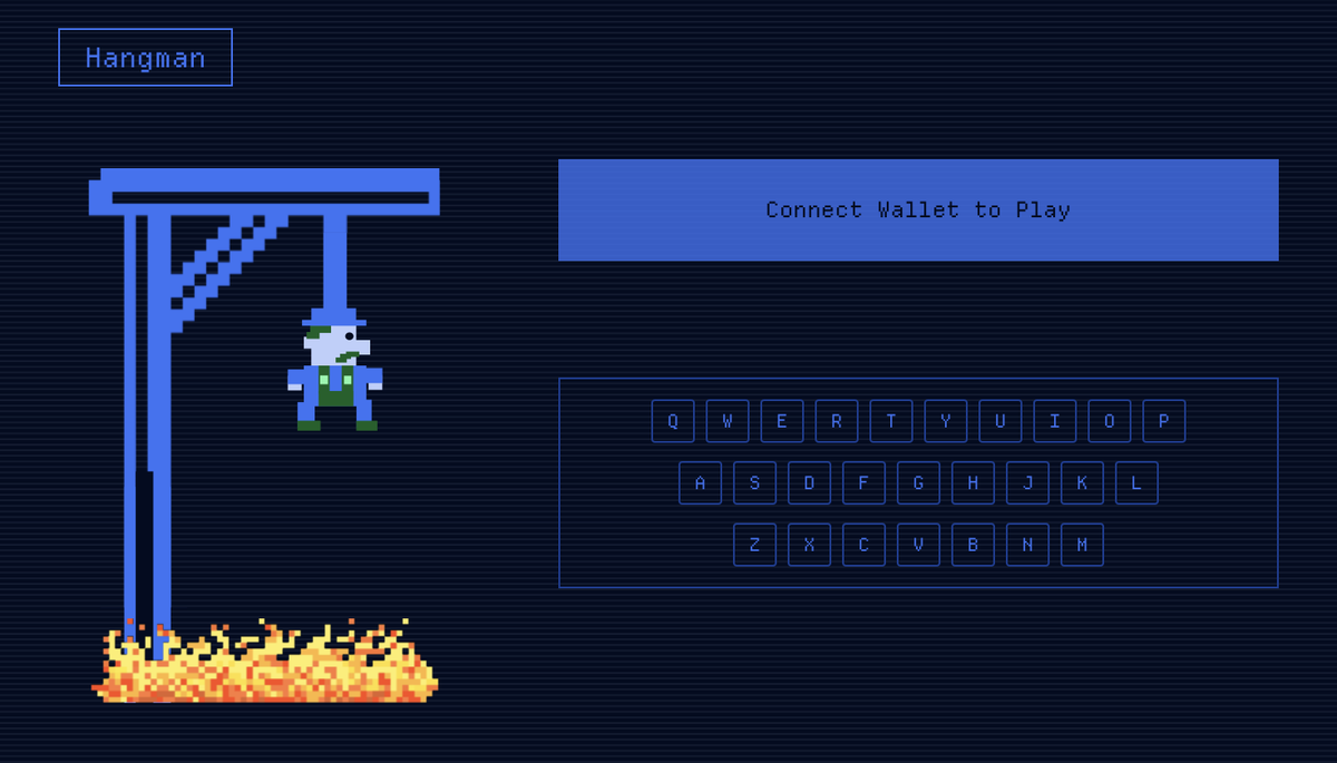 INCO Experiences: Hangman 👾

The Hangman game demonstrates how confidential computing can be applied to onchain applications. Using Fully Homomorphic Encryption (FHE), the secret word remains encrypted on the blockchain, and guess checks are computed without revealing the data.
