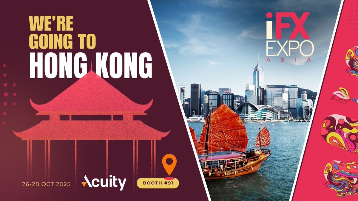 🌏 iFX EXPO Asia Hong Kong is almost here!

From 26–28 October 2025, the global online trading and fintech community will come together in Asia’s largest financial hub and Acuity Trading will be there.

🔗 Book a meeting: hubs.ly/Q03MwG_G0

#iFXEXPOAsia