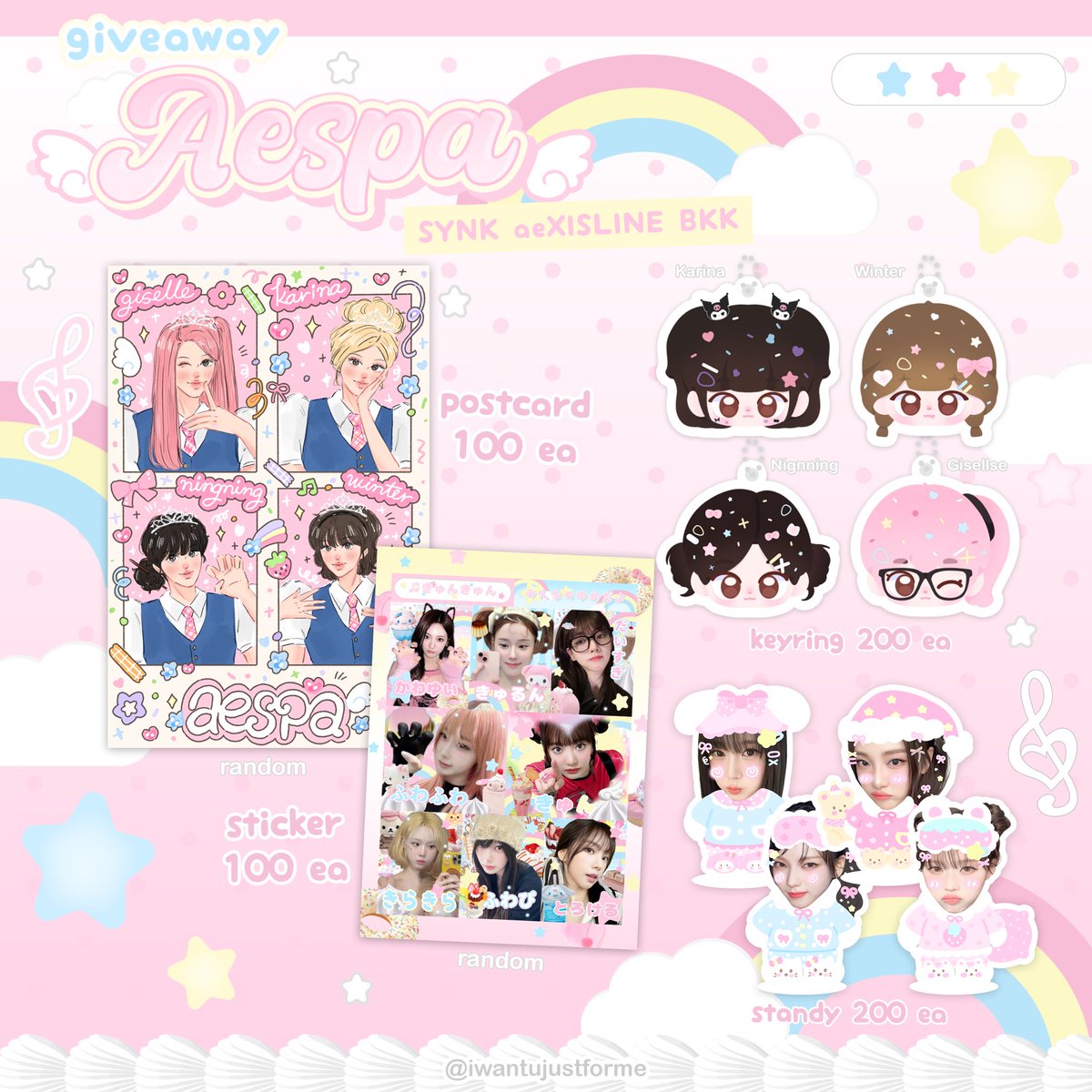 iwantujustforme's tweet photo. ⊹ ⁺ 𐔌 ᩧ ຼ ͡ ৯ pls, kindly rt ໒⁀ ᩧຼ ꒱ིྀ ⁺ ⊹
giveaway for MYS

⌗ date 🗓️: 16 nov 2025 
⌗ time ⏰: tba 

⌗ rt &amp; show this tweet 

𓊆ྀི for exchange pls DM 𓊇ྀི 🪽

#aespa_SYNK_aeXISLINE_BANGKOK
#aespa_SYNK_aeXISLINE_BKK https://t.co/B4tu6QRecm