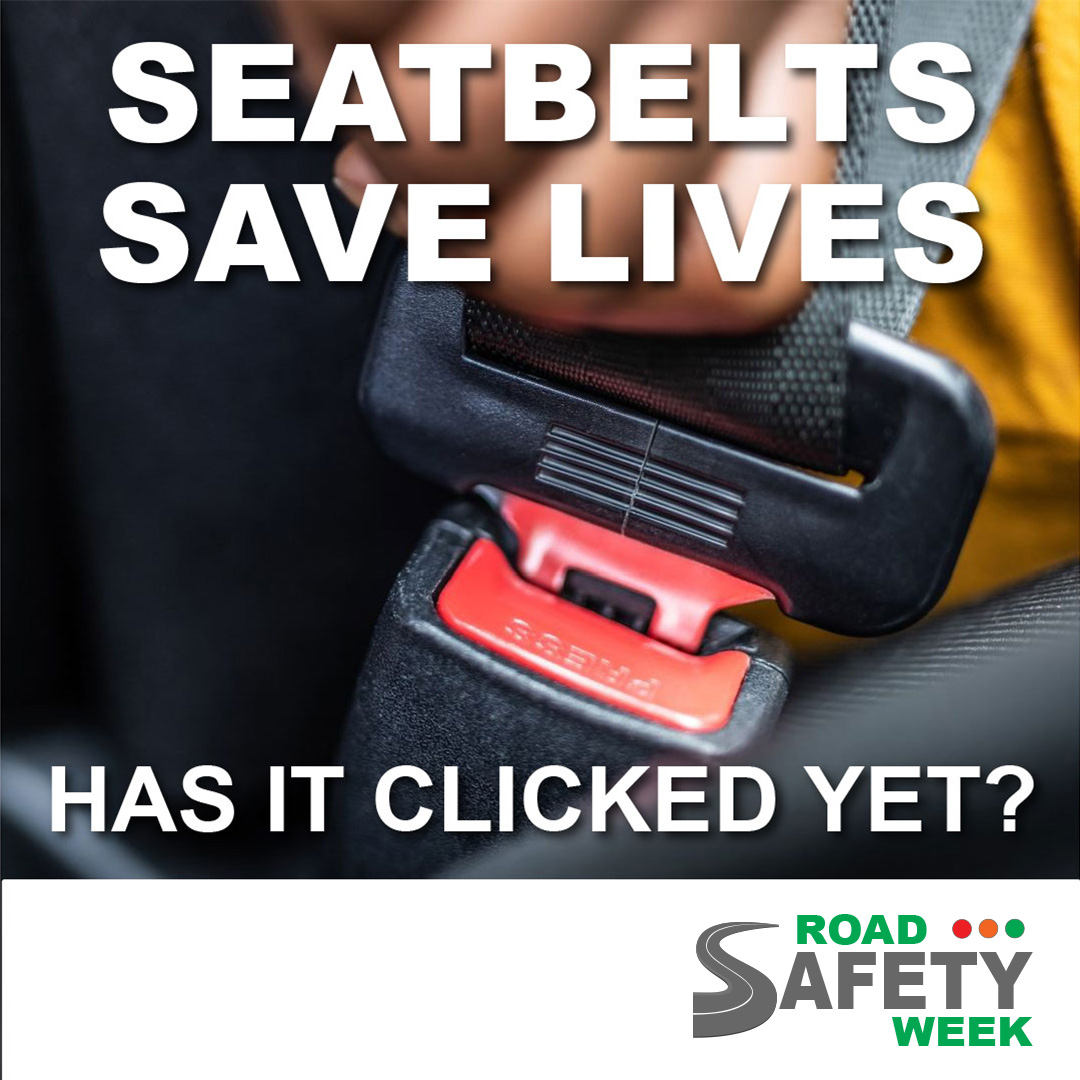 MonaghanCoCo's tweet image. 🚗 Road Safety Week 🚦
Has it clicked yet?
That click of your seat belt could be the sound that saves your life.
Whether you&apos;re the driver or a passenger — front or back — buckle up every time. No excuses. No shortcuts.

 #RoadSafetyWeek #SeatbeltSafety #RoadAwareness #RSA…