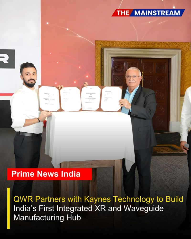 TheMainstream7's tweet image. QWR Interactive Solutions, a Pune-based deep-tech XR and AI wearables company, has entered into a partnership with Kaynes Technology India Limited to establish India’s first integrated hub for waveguide and

Click here to read the full story : lnkd.in/dQfM86yd