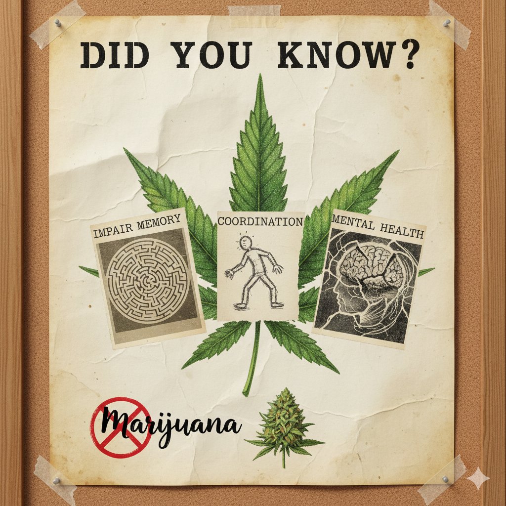 Protect your Mind. ⚠️
Marijuana also known as Cannabis and Weed. The main compound contained in Marijuana is "THC", which can seriously impact your brain and body. 🌿 Take a moment to think what steps are you taking to protect your well-being today? 

#NCB #NCBIndia #MentalHealth