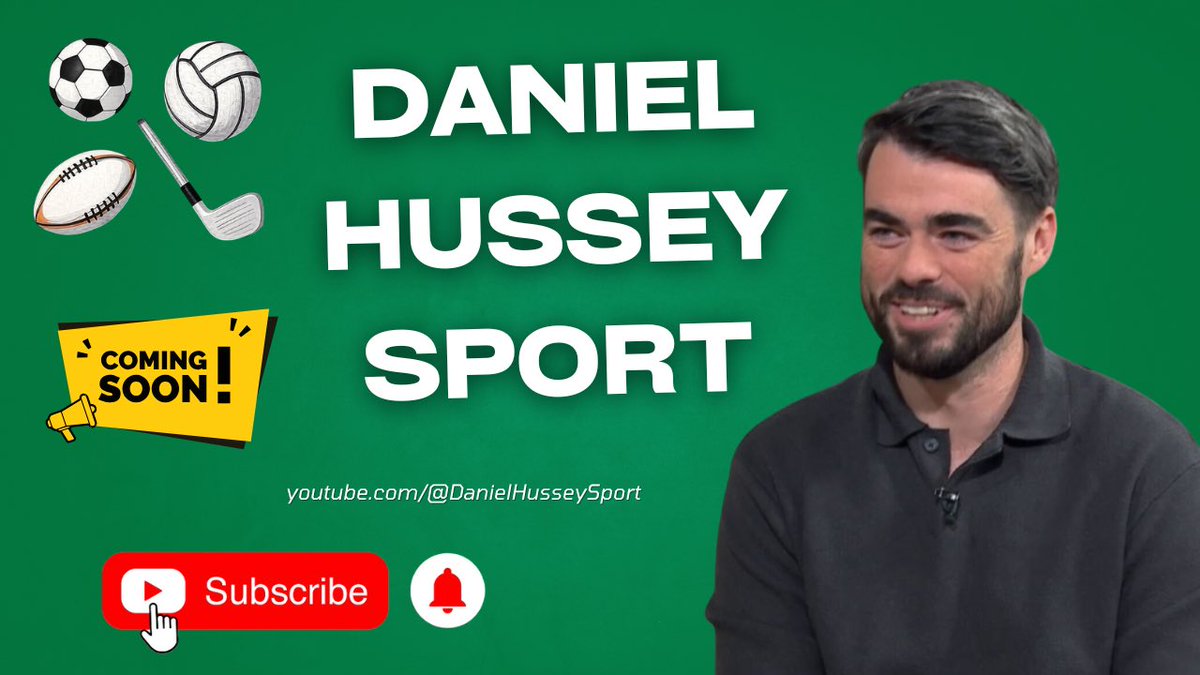 Coming soon…

I’m excited (and a bit nervous!) to be launching my own YouTube Channel, covering all sports from an Irish perspective ☘️

🎥 Weekend Round-Up
💭 Topical Episodes
🔍 Previews &amp; Reactions
🎙️ Interviews
❓ Q&amp;As

Subscribe here if you like:
youtube.com/@DanielHusseyS…