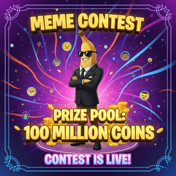 BiznanaTime's tweet image. It's time to shine! ✨ The Meme Contest is LIVE!
100 MILLION COINS up for grabs. Let the meme wars begin! 🍌
.
.
.
#MemeContest #Crypto #MemeWars #LiveNow #BananaBoss #HugePrize #Contest