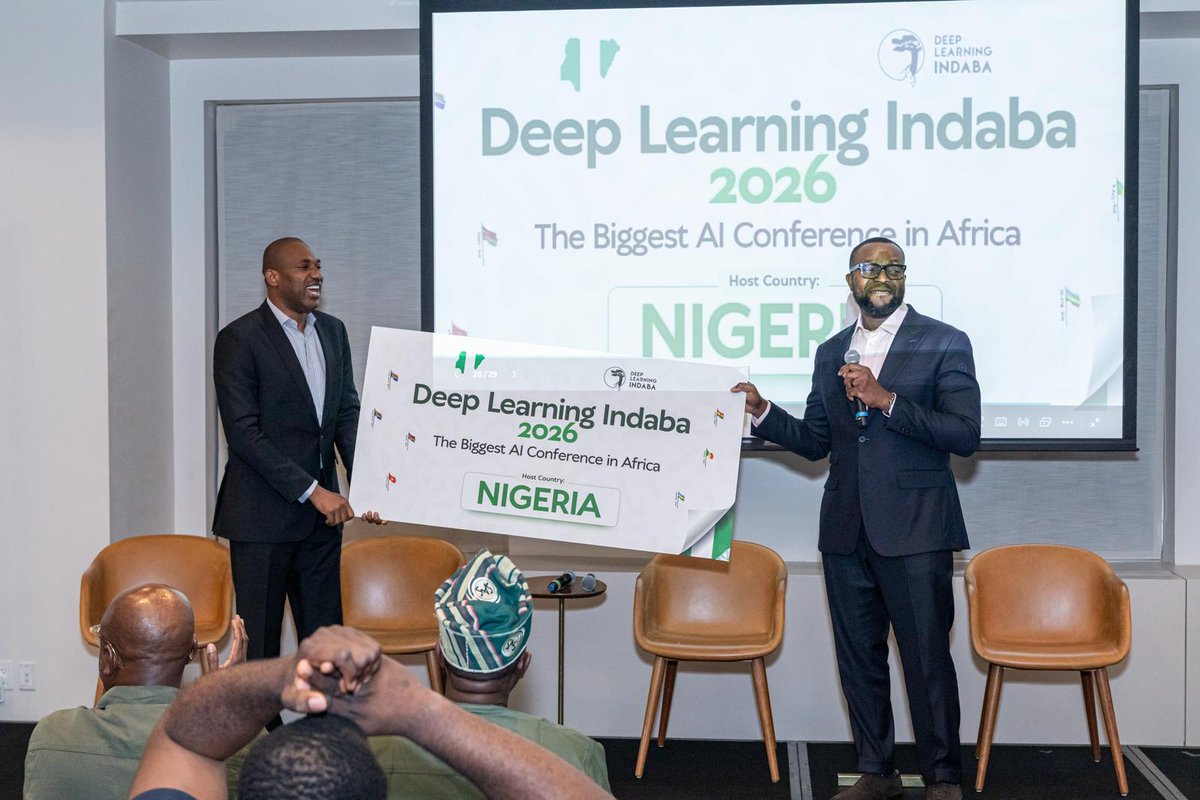 dsn_ai_network's tweet image. At #UNGA80, Nigeria secured a historic win.

The Honourable Minister of Communications, Innovation and Digital Economy, Dr Bosun Tijani(@bosuntijani), officially announced that Nigeria will host Deep Learning Indaba 2026 , the annual gathering of Africa’s machine learning and AI…