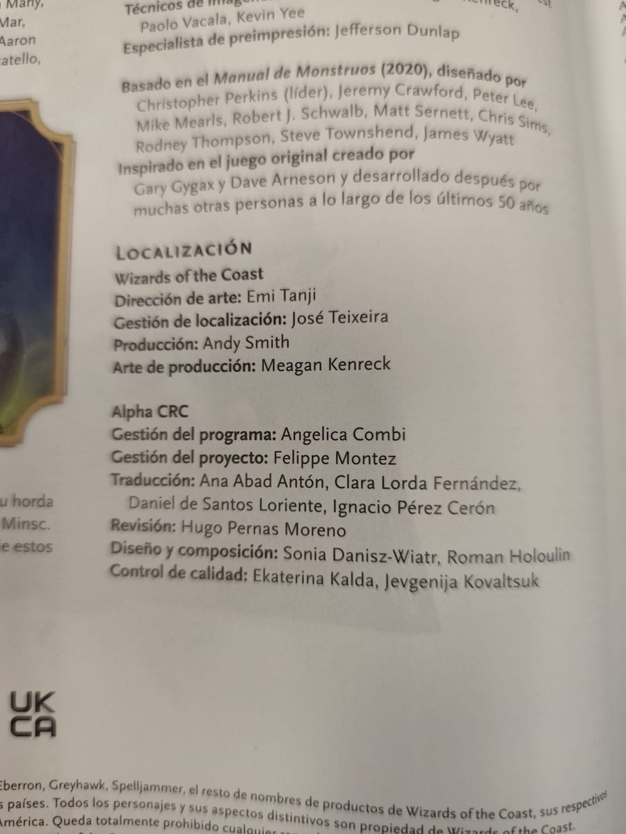 El pasado septiembre salió en español el nuevo Manual de Monstruos de Dungeons &amp; Dragons, el broche de oro a la nueva colección de manuales básicos de la 5.ª ed. revisada, y una vez más formé parte del equipo de traducción y localización. ¡Ojalá os guste este bestial bestiario!