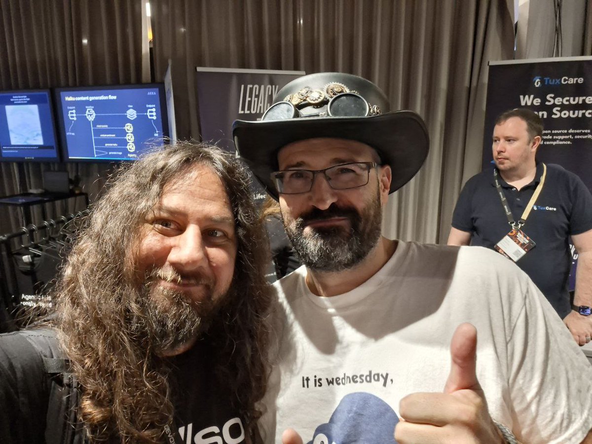 bellsoftware's tweet photo. Still on Java 8 or 11? You’re not alone.
Tomorrow at #Devoxx Belgium, @asm0di0 (#BellSoft) and @jbaruch (@TuxCare_) show how to make legacy #Java feel better – cleaner code, safer apps, faster runtime, without forced rewrites.
📅 Thu, Oct 9 • 13:50 • Room 7 https://t.co/AgH7WXpmi4