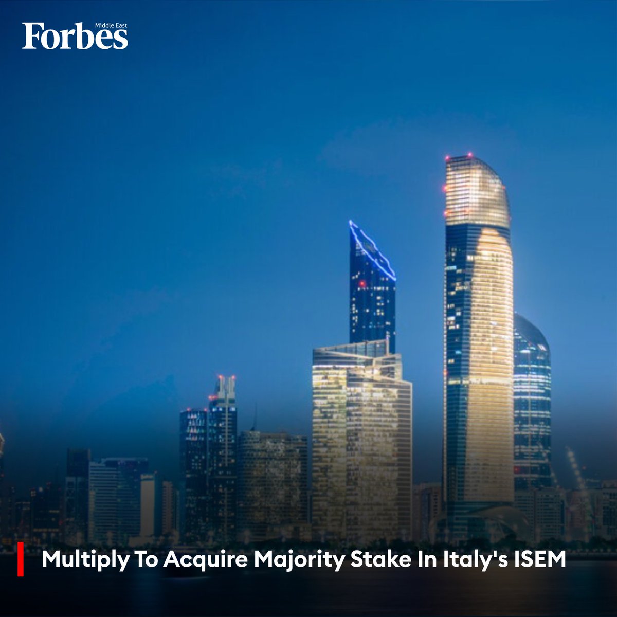 Forbes_MENA_'s tweet image. #AbuDhabi-based #Multiply Group will acquire a 60.8% stake in ISEM Packaging Group, an Italian packaging company that serves global brands like LVMH, Kiko, Gucci, and L'Oréal. 

#Forbes  

For More Details: forbesmiddleeast.com/industry/busin…
