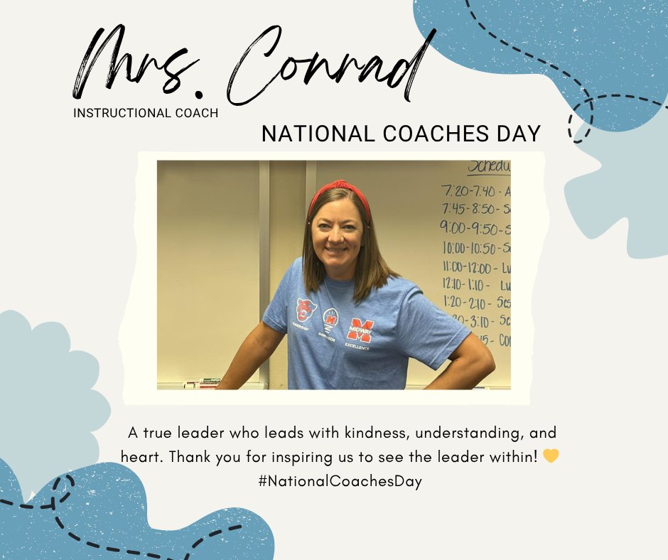 Thank you, Mrs. Conrad, for your kindness, guidance, and leadership every day! 
 #NationalCoachesDay #LeaderInMe