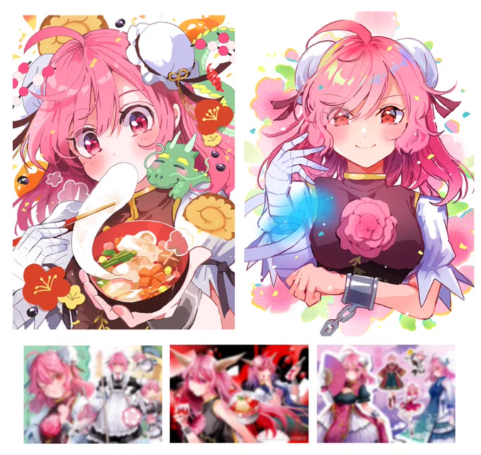 秋例新刊②華扇本 「Strawberry」フルカラー20P/¥500 今年は15周年記念…今しかない!と初めて作りました、 "茨木華扇オンリー"イラスト集です(怒られませんように) 描き下ろしたっぷり+過去絵再録で合計30人分の華扇ちゃんが収録されています。 委託
