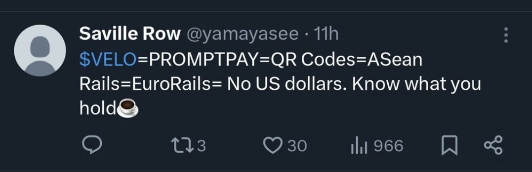 Did someone say mBridge? $VELO ⏰️ #PromptPay #QRcodes