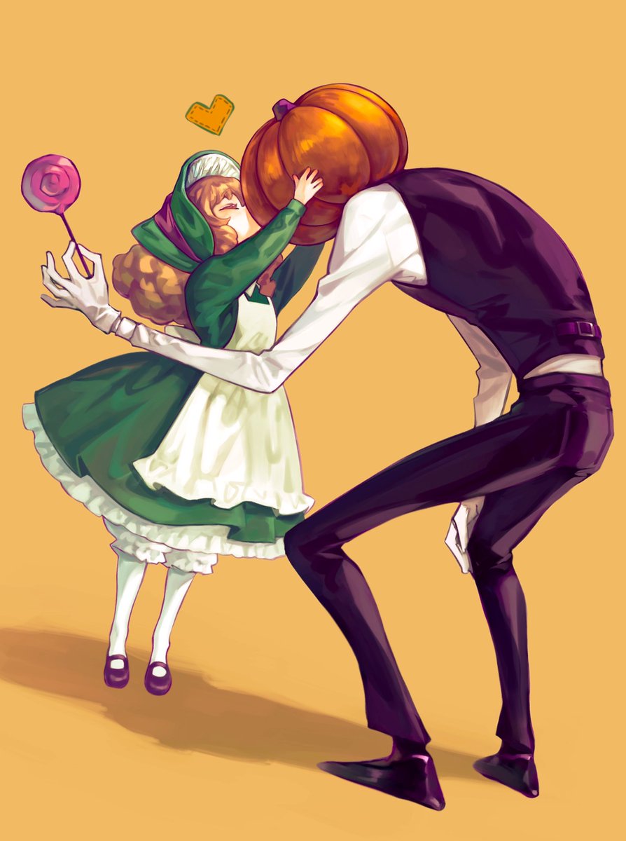 _ion_sub's tweet image. カボチャと小悪魔🎃🦇