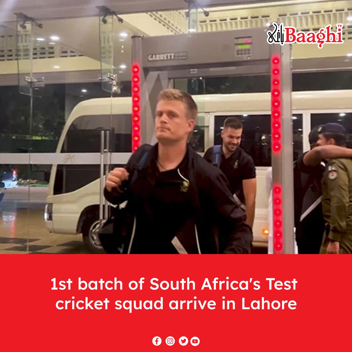 BaaghiTV's tweet image. 1st batch of South Africa's Test cricket squad arrive in Lahore

en.baaghitv.com/1st-batch-of-s…

#BaaghiTV #PakVsSA #FirstBatch #SouthAfrica #TestCricketSquad #Arrive #Lahore