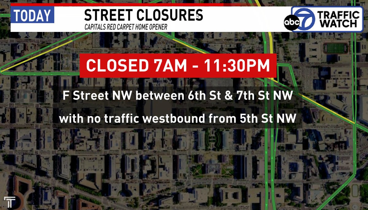 It's a busy, rainy morning on the roads, but if you're headed out later for the Caps home opener... keep these closures in mind! WJLA.com