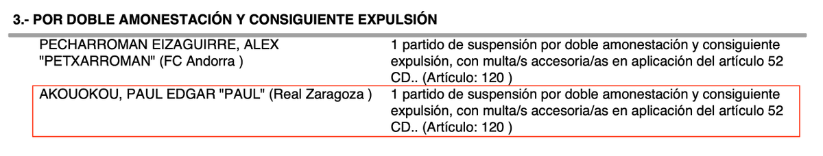 ❗️ Confirmadas las sanciones de DOS partidos para Gabi Fernández y de uno para Paul Akouokou

<a href="/radiomarcazgz/">Radio MARCA Zaragoza</a>