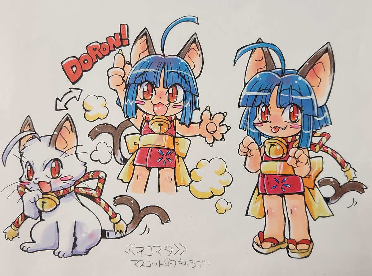 なにやら児童向けアニメの叩き台スケッチ🐾 企画書用の仮絵で～企画が