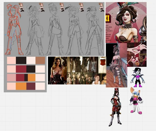 WayOneGames's tweet photo. How Becka’s Design Came to Life 💋

For the saloon’s main lady it started with a reference board  - we were collecting images, colors, and little details that helped shape her style. 

We experimented with different hairstyles, outfits, and accessories to find the perfect look 💄 https://t.co/PTDyk6cuCZ